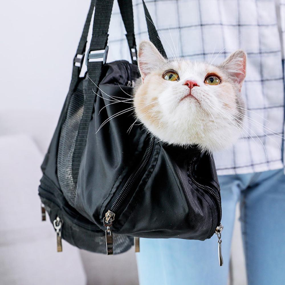 Verstelbare Mesh Kat Grooming Bad Tas Katten Wassen Zakken Carrier Voor Huisdieren Anti-Bite Anti-Kras Bag