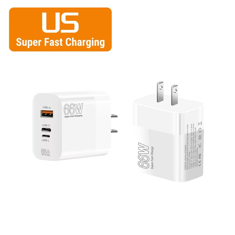 Xiaomi 66W Super Fast Charging Adapter PD Reverse Charger Suitable For Apple Huawei Xiaomi EU/US/UK Standards Phone Adapter: EU