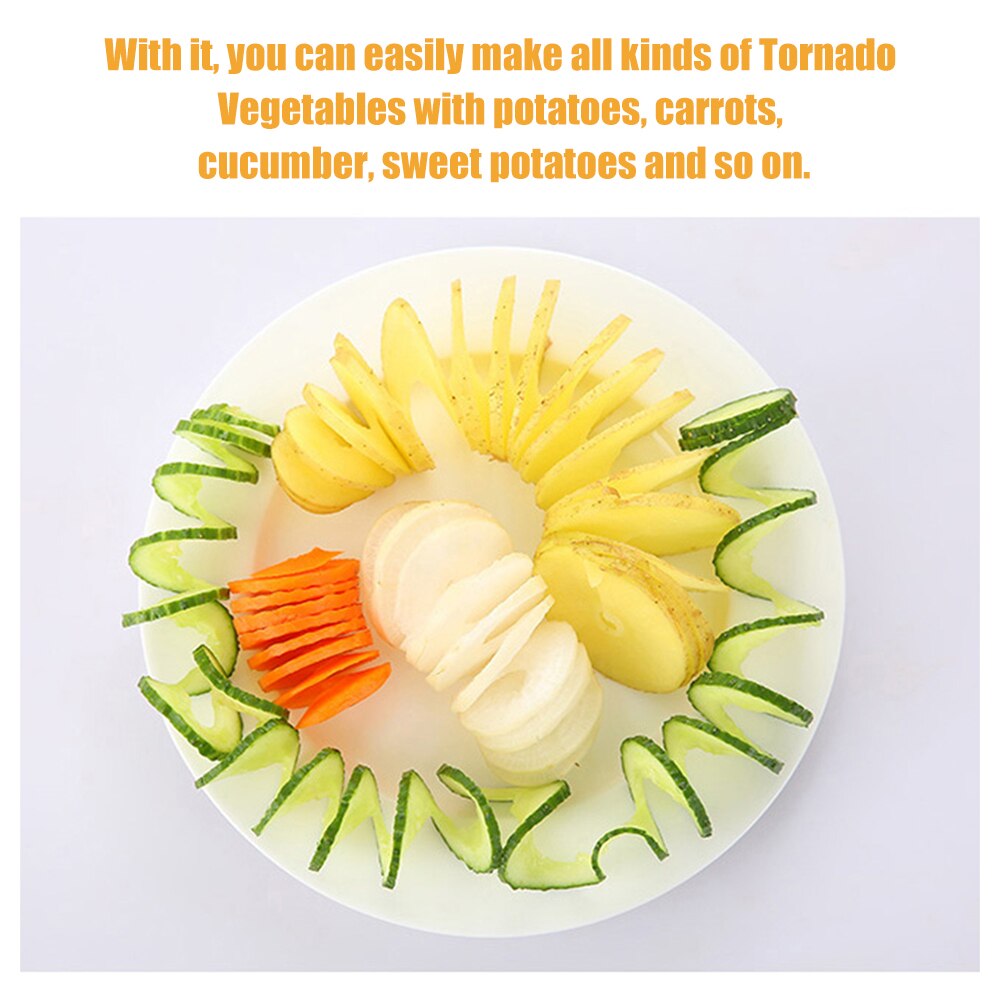 Manuel vegetabilsk skiver grøntsag kartoffel gulerod spiral skiver kartoffelchips cutter agurk blomst udskåret køkkenredskab