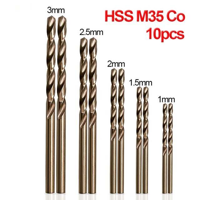10 Pcs Twist Boor Hand Tool Handboor Mini Kleine Hand Grip Timmerman Chuck: 10pcs HSS M35