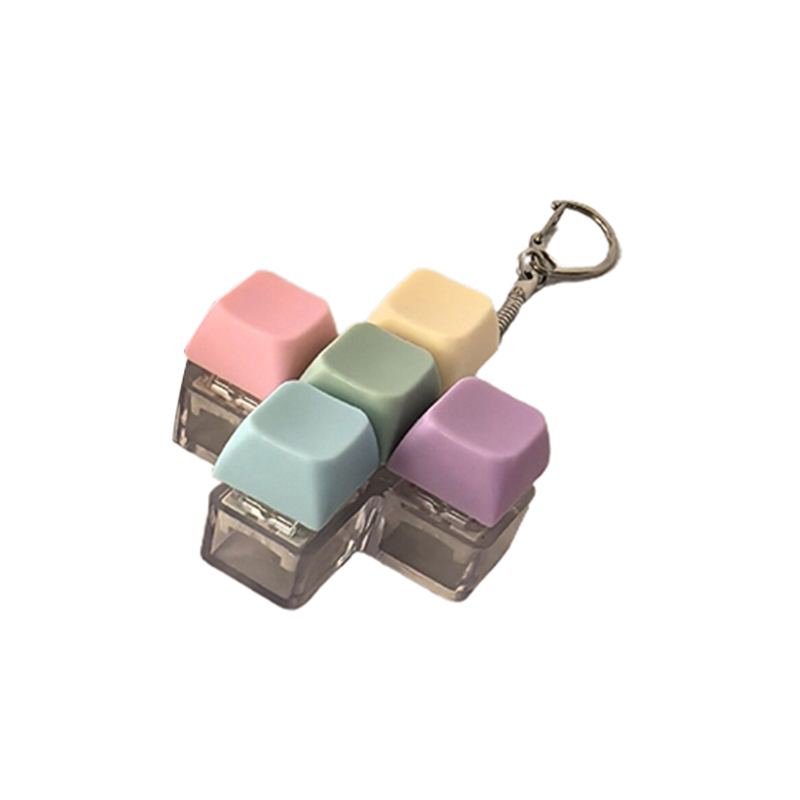 Finger Tastatur Kappen Spielzeug 1/4/5/9 Tasten Mechanische Tastatur Achse Tester Geschmack Keycap Schlüsselbund Tastatur Schlüsselbund Spielzeug: Orange