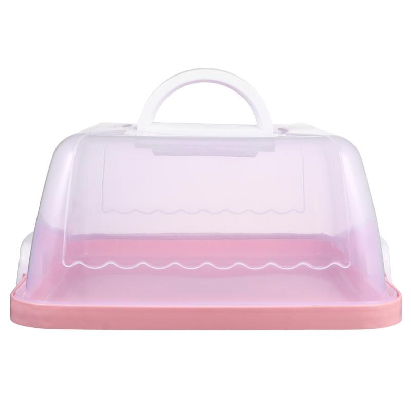 Draagbare taartdoos, handzame cupcake-drager, verzegelde verpakking, dessertcontainer, verjaardagsvoedselbewaardoos: Roze