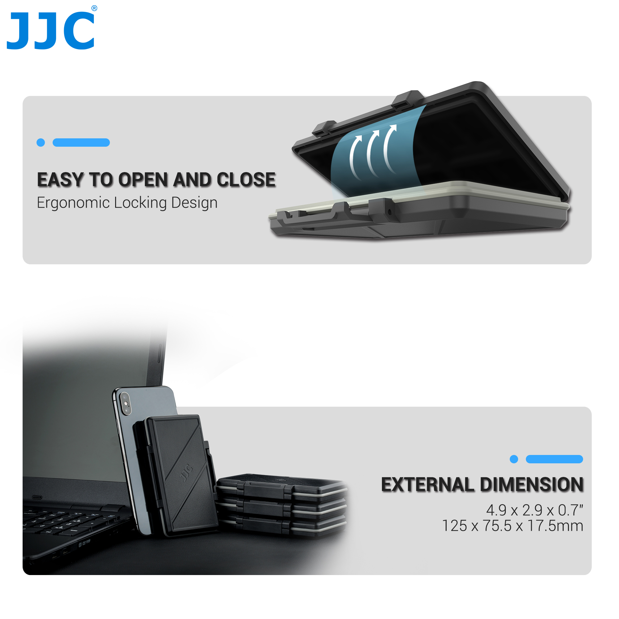 Jjc 36 slots sd/micro sd/tf cartão caso titular para 24 x microsd/tf & 12 x cartões sd à prova dwaterproof água durável cartão de memória caixa dura