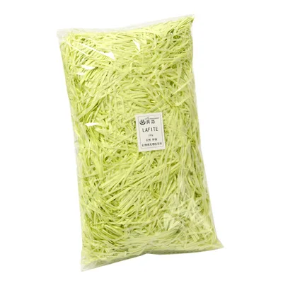 Cajas de papel arrugado de rafia, Material de relleno de caja de DIY, decoración del hogar, 10g/20g: Amarillo claro / 9x14 cm