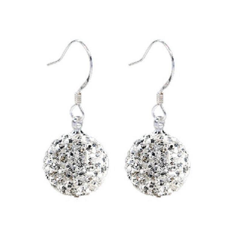 10MM Soft Amoy Full Diamond Ball Ladies Earrings