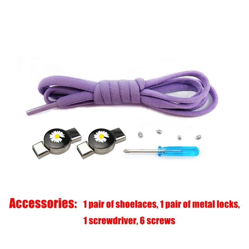 Cordones magnéticos con Cierre elástico para niños y adultos, zapatillas creativas especiales sin cordones, Unisex: purple
