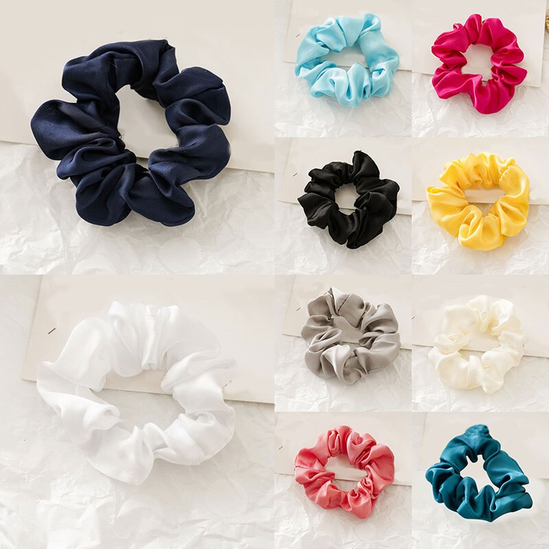 Noir blanc Fine pas cher velours élastique bandes de cheveux Scrunchy cheveux corde pour femmes filles cheveux toilettage accessoires gros bijoux