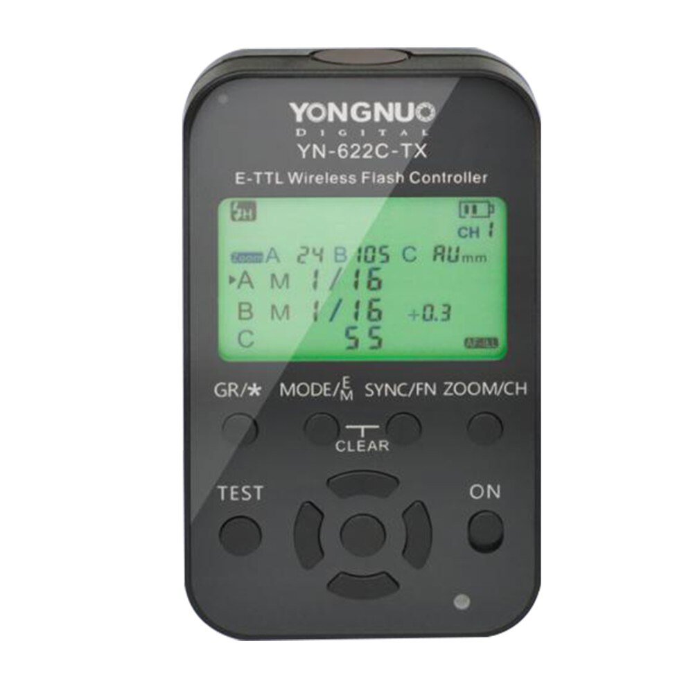 Yongnuo YN-622C-TX LCD sans fil e-ttl contrôleur Flash 1/8000 s pour appareils photo Canon