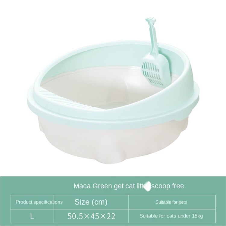Lavabo de arena semicerrado para gato, lavabo extraíble del derrame, ideal para mascotas, ,: Rojo