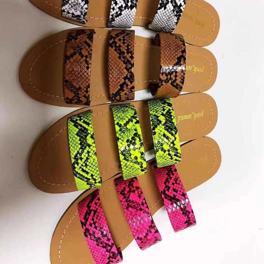 Bonjomarisa Zomer Cool Animal Print Platte Slides Casual Slip-On Gemengde Kleuren Slippers Vrouwen Zomer Toevallige Lage Hak schoenen Vrouw
