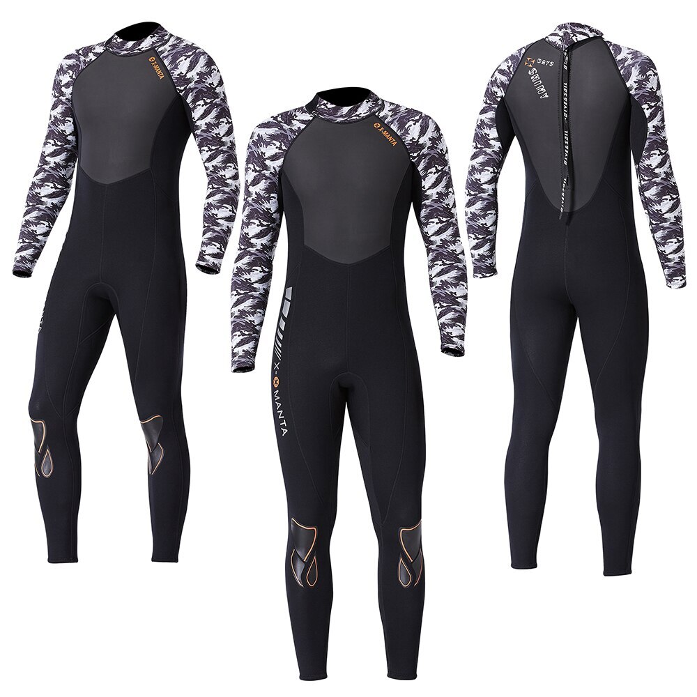 Lixada Men's Thermal Diving Suit 1.5MM / 3.0MM UV Protective Wetsuit Snorkeling Surfing Swimming Neoprene Fitting Diving