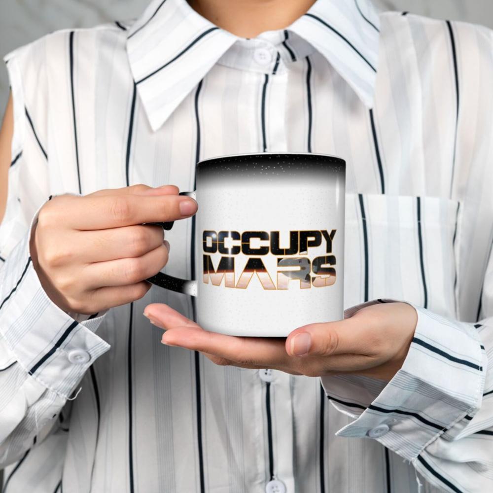 SpaceX Occupy-Mars coffee K mugs glass cups tazas set funny halloween tasse canecas friends disposable solo holder donut