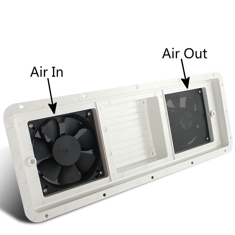 Tovejsstrøm luft ind og ud ventilator rv side luft ventilation trailer campingvogn ventilator blæser lav støj og stærk vind blæser blæser 12v 220v