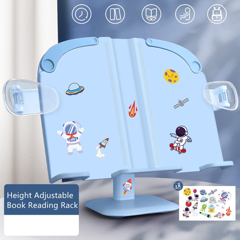2022 Adjustable Portable Reading Rack Book Holder Support Document Shelf Bookstand Tablet Music Score Recipe Stand: NEW Adjustable-blue