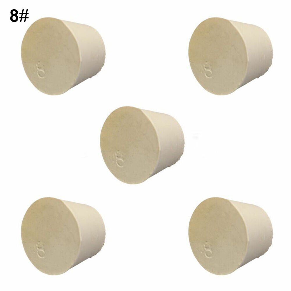 5 stk solide gummipropper propper laboratorieflaske rør forseglet lågpropper er i kemiske eksperimenter brugt til at forsegle udstyr,: 42 x 33 x 30mm