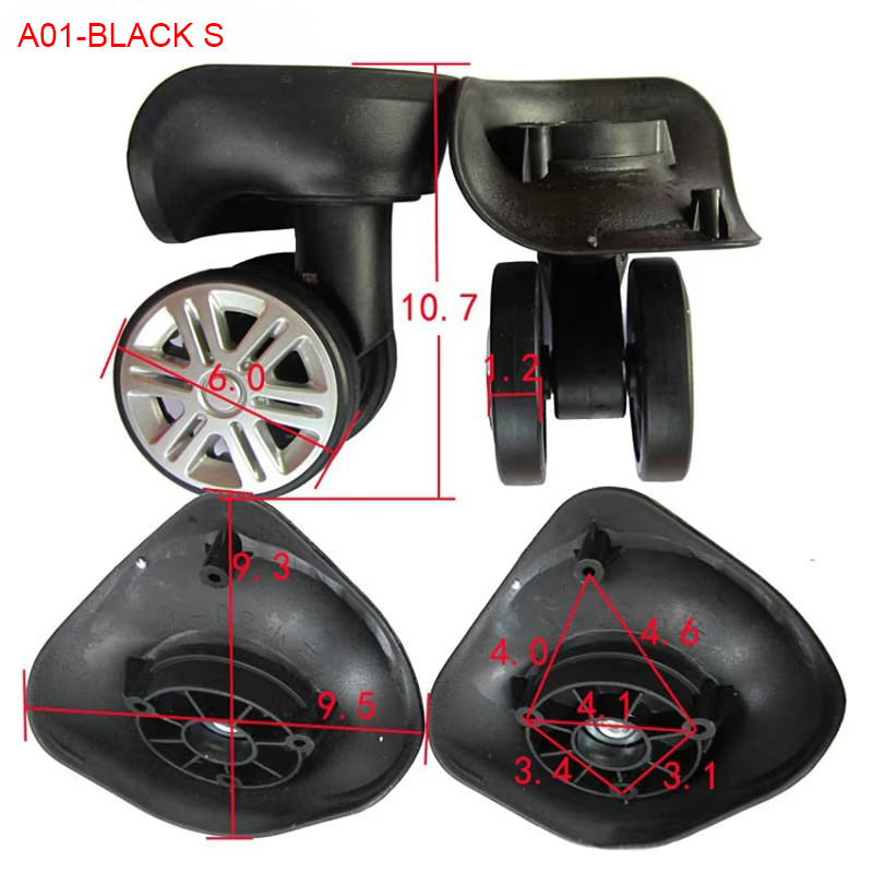 Luggage Wheels Replacement for Suitcases Repair Hand Spinner Caster Parts Trolley Rubber A08-WXS: WHITE