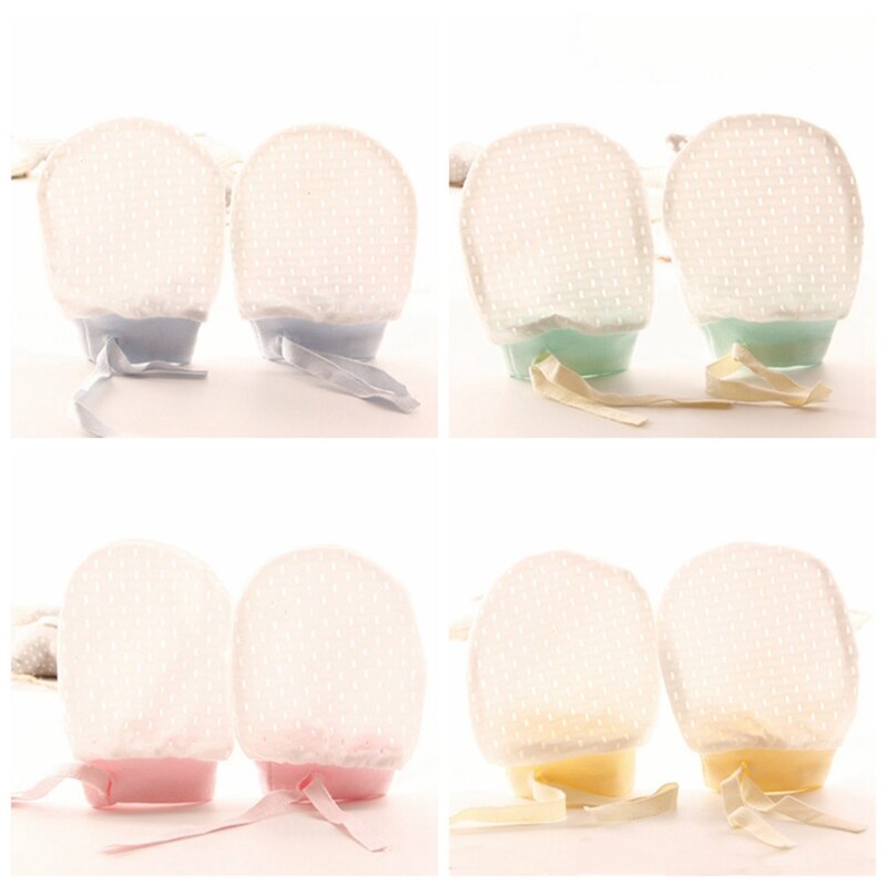 Newborn Anti Scratching Mittens Summer Breathable Mesh Baby Gloves Kids Protection Face Cotton Anti-Scratch Gloves Mittens