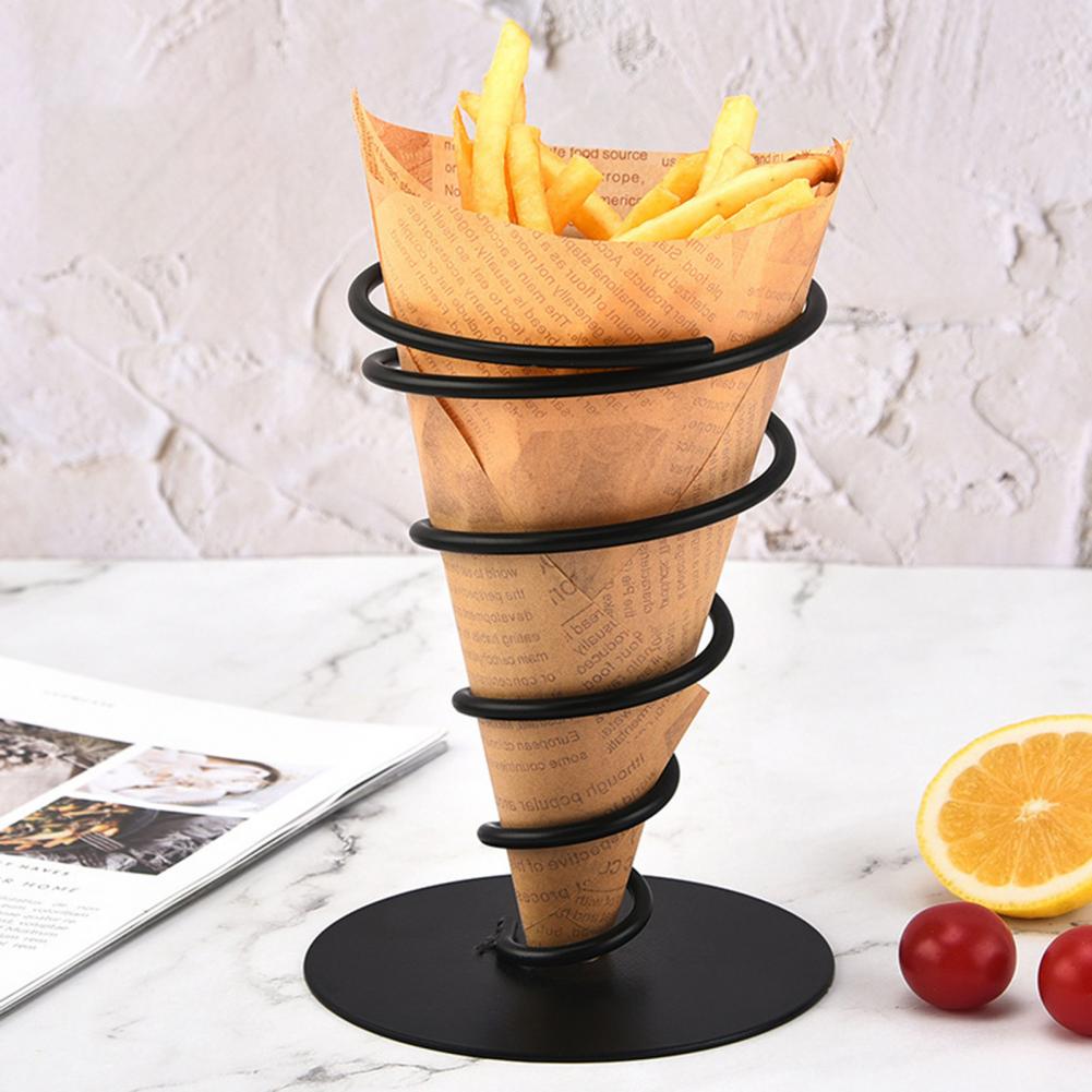 Présentoir à frites Anti-rouille, panier à frites polyvalent en fer forgé, présentoir de snacks pour fêtes
