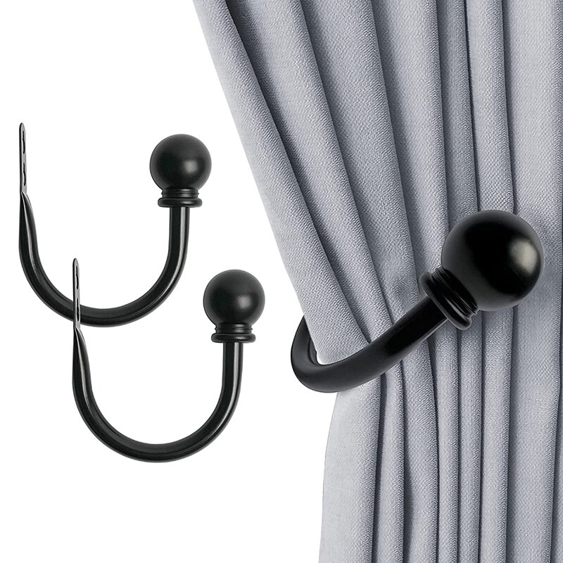 2 Pieces Curtain Frame With Screw Wall-Mounted Curtain Hook Bedroom Living Room Decorative Curtain Holder