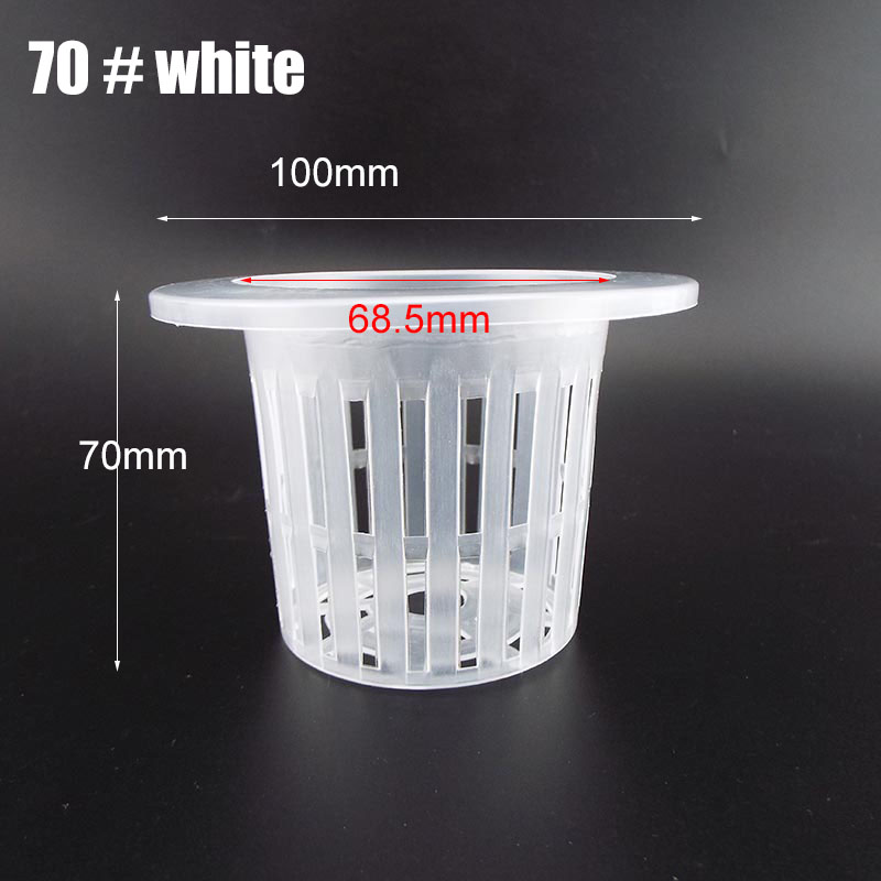 10Pcs Hydrocultuur Kolonisatie Mesh Pot Netto Cup Mand Hydrocultuur Aeroponic Planten Groeien Kloon Kwekerij Potten: NO.70 white