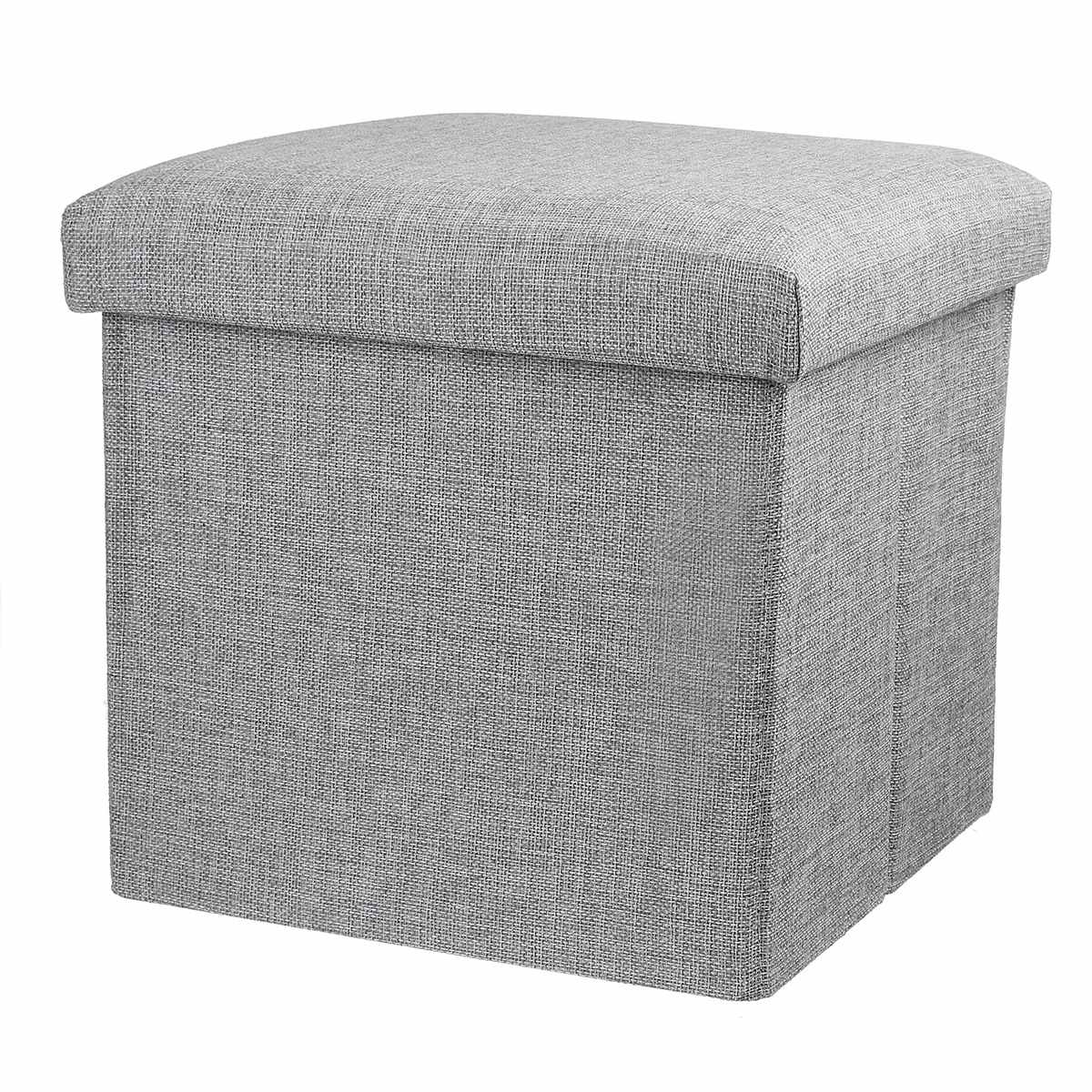 4 färger hopfällbar tyg förvaringspall bänklåda liten soffa minimalistisk konstnärlig stil barnstol fotpall 30*30*30cm