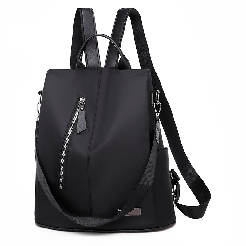 Novo multifuncional mochila feminina à prova dwaterproof água oxford bagpack feminino anti roubo mochila para meninas 2019 sac a dos: Black