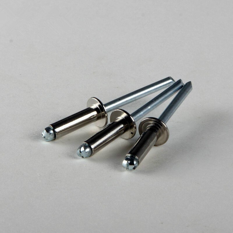 SKIR'CO 50 Stuks RVS Blinde Klinknagels 4,0 X 8 Mm Koepelkop - DIN 7337 A2 Gegroefde Doorn