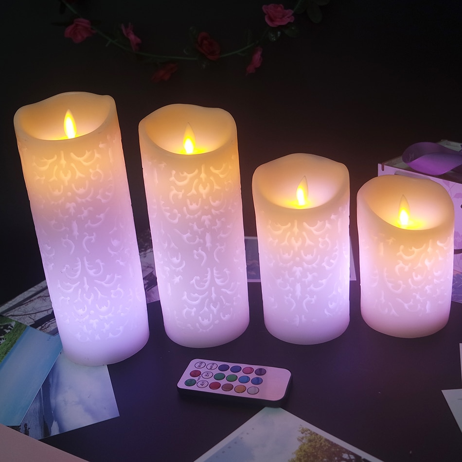 Wireless remote led candle made by paraffin wax,flameless candle light for Christmas year home decorative,wedding decoration