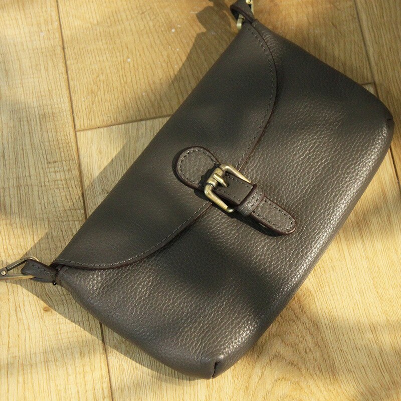 Koreaanse Versie Van Gangfeng Zachte Lederen Schoudertas: Dark Gray