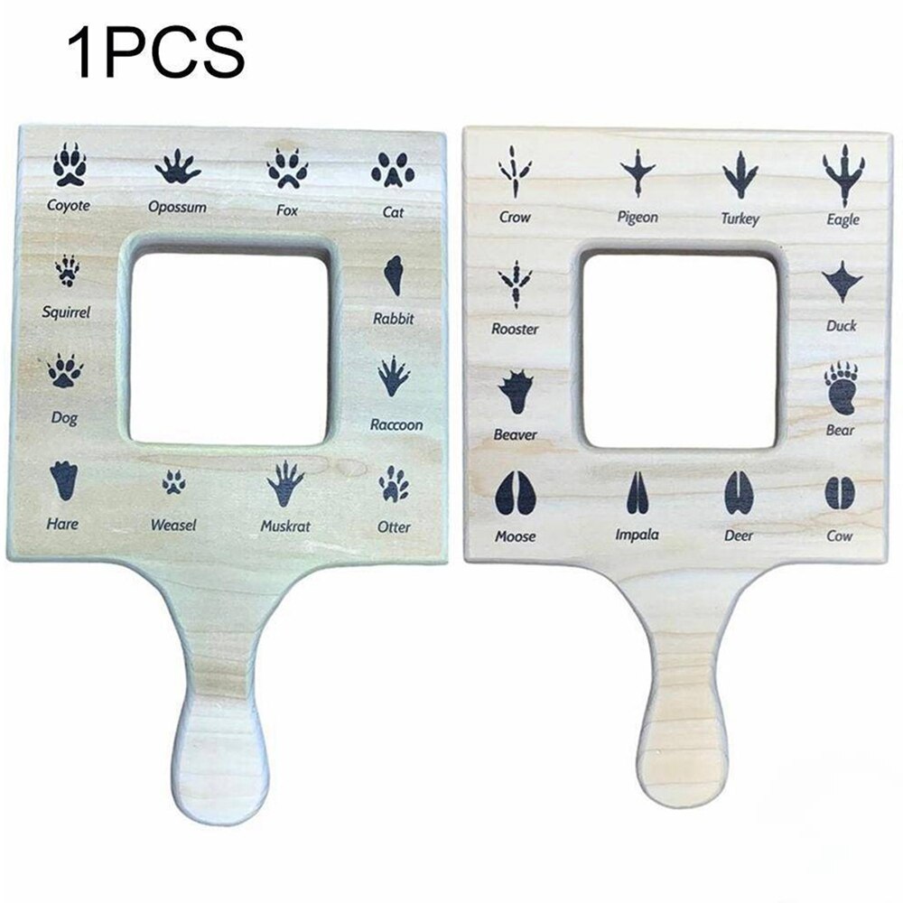 Nature Guide Finder Leaf Finder Cloud Viewer Identification Guide Homeschooling Nature Identification Materials Frame: footprint / 25X15X1cm