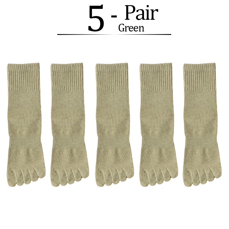 5 Pairs/lot Women Five Fingers Socks 100% Cotton Solid Colour Ladies Split Toe Sports Socks Spring Autumn Harajuku Toe Socks: Red blue