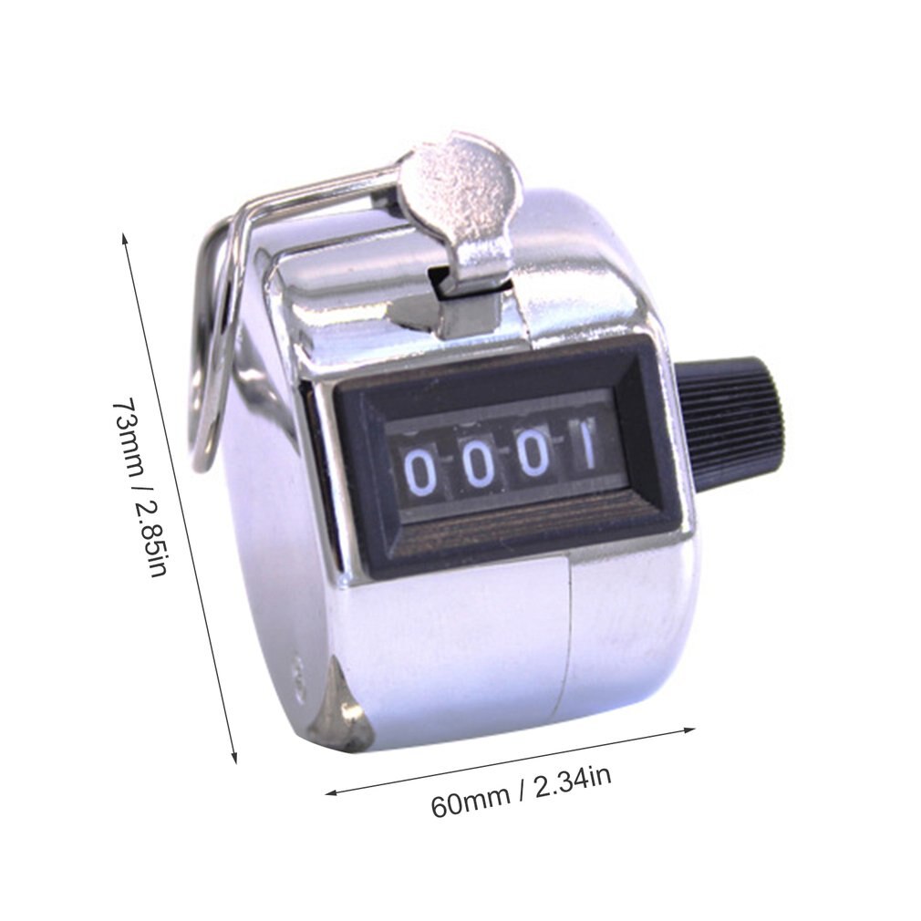 Metal 4 dígitos contador mecânico manual de palma contadores mão clicker contador contador treinamento temporizador crianças brinquedos educativos