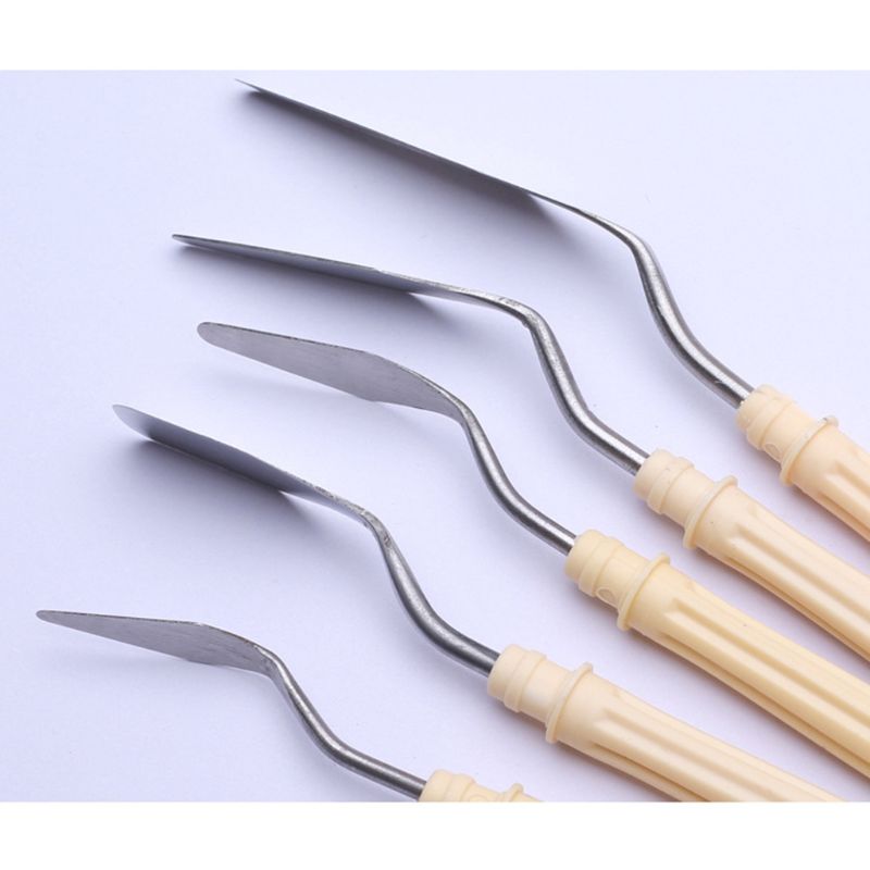 5Pcs/Set Oil Painting Palette Knife Stainless Steel Scraper Spatula Art Supplies