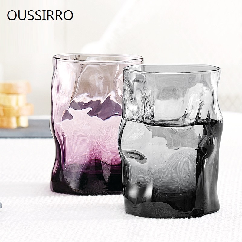 2 Stks/set Wave Multicolor Glas Thuis Bar Party Drink Kopjes Koffie Whisky Xo Bier Melk Cool Thee mok Minnaar