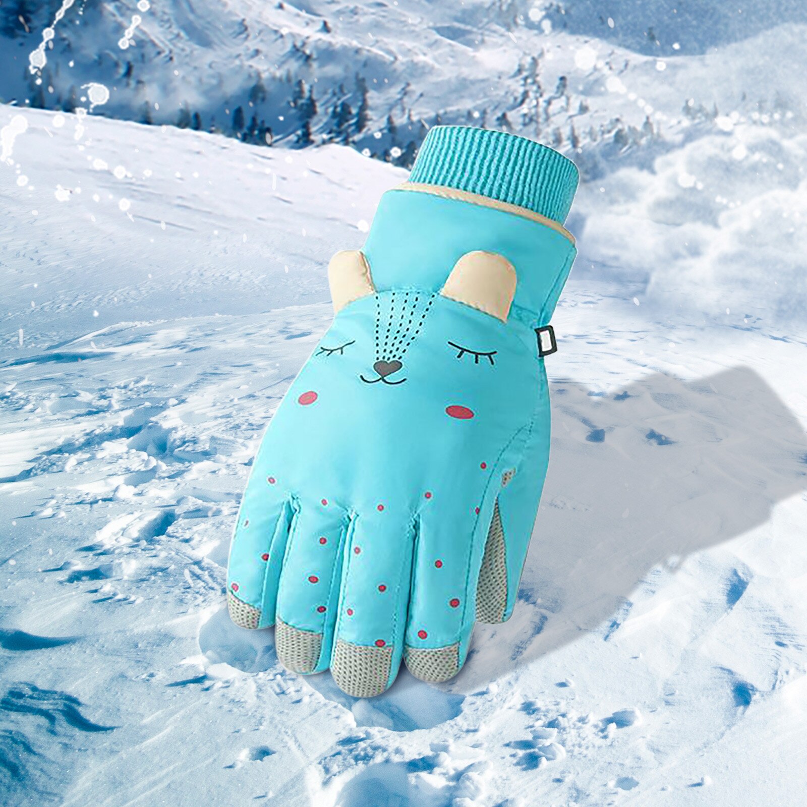 10 Pairs Kids Winter Handschoenen Volledige Vingers Knit Stretchy Warme
