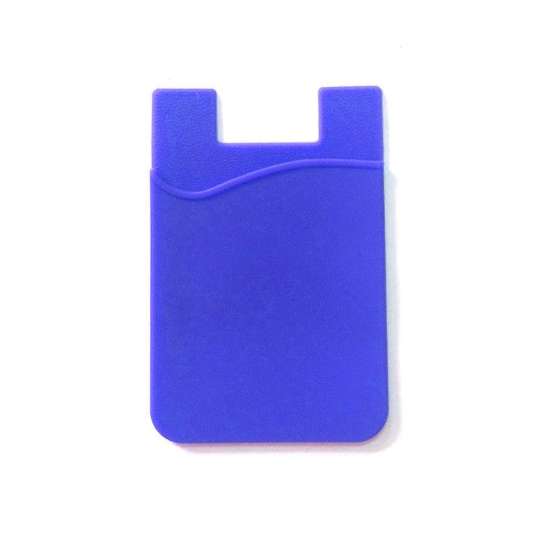 Einfache Klebstoff Silikon Aufkleber Karte Beutel Tasche Geld Tasche fallen für praktisch Smartphone: Blau