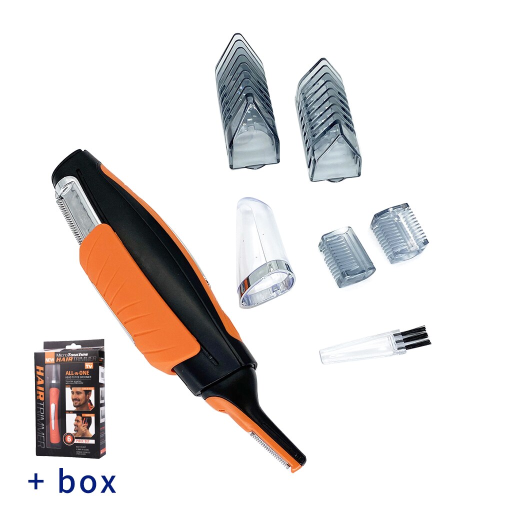 Micro Precision Hair Trimmer Multi-Function Electric Portable Shaver LED Light Shaving Razor Care Men Beard Trimmer Machine Razo: with box