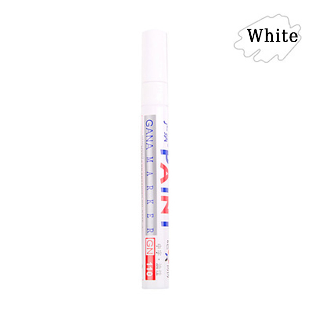 6 Colors White Car Paint Graffti Marker Pen For Volkswagen VW Polo Tiguan Passat B6 B7 B8 T5 T6 Golf UP Vento Arteon Touareg: white