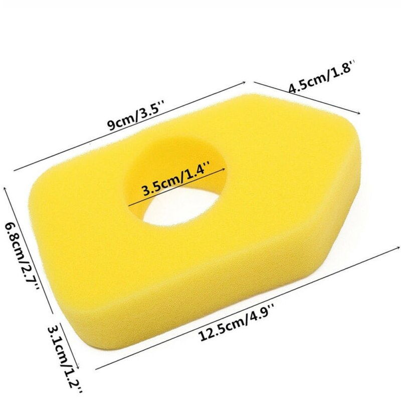 5 pçs amarelo filtros de ar para briggs stratton 698369 5088d 5088h 5086k 4216 5099 equipamentos de potência filtros de ar cortador de grama peças