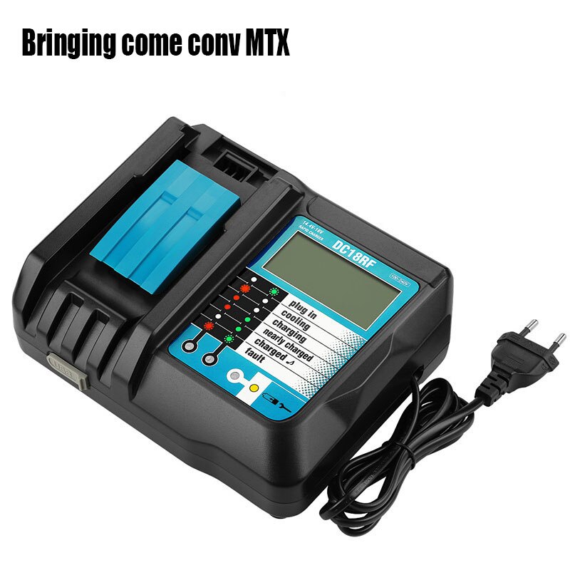 14.4v-18v 3.5a 3.0a nopea akkulaturi makita  bl1415, 1420,1830,1840,1850,1860 sähkötyökalulle, jossa näyttö ja usb -portti: Lcd laturi 3.5a usb