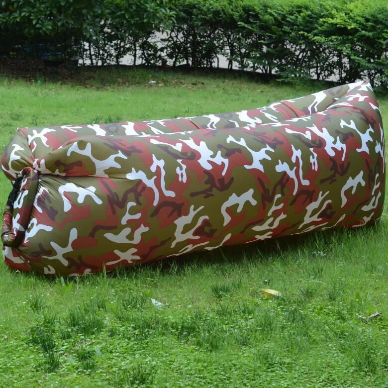 Outdoor Inflatable Sofa Lazy Portable Beach Picnic Travel Camouflage Air Ieisure Recliner Garden Furniture: D