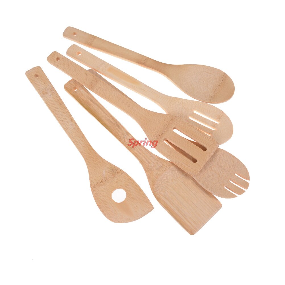 1pc Kitchen Spoon Spatula Mixing Lovely Bamboo Utensil Wooden Cooking Tools
