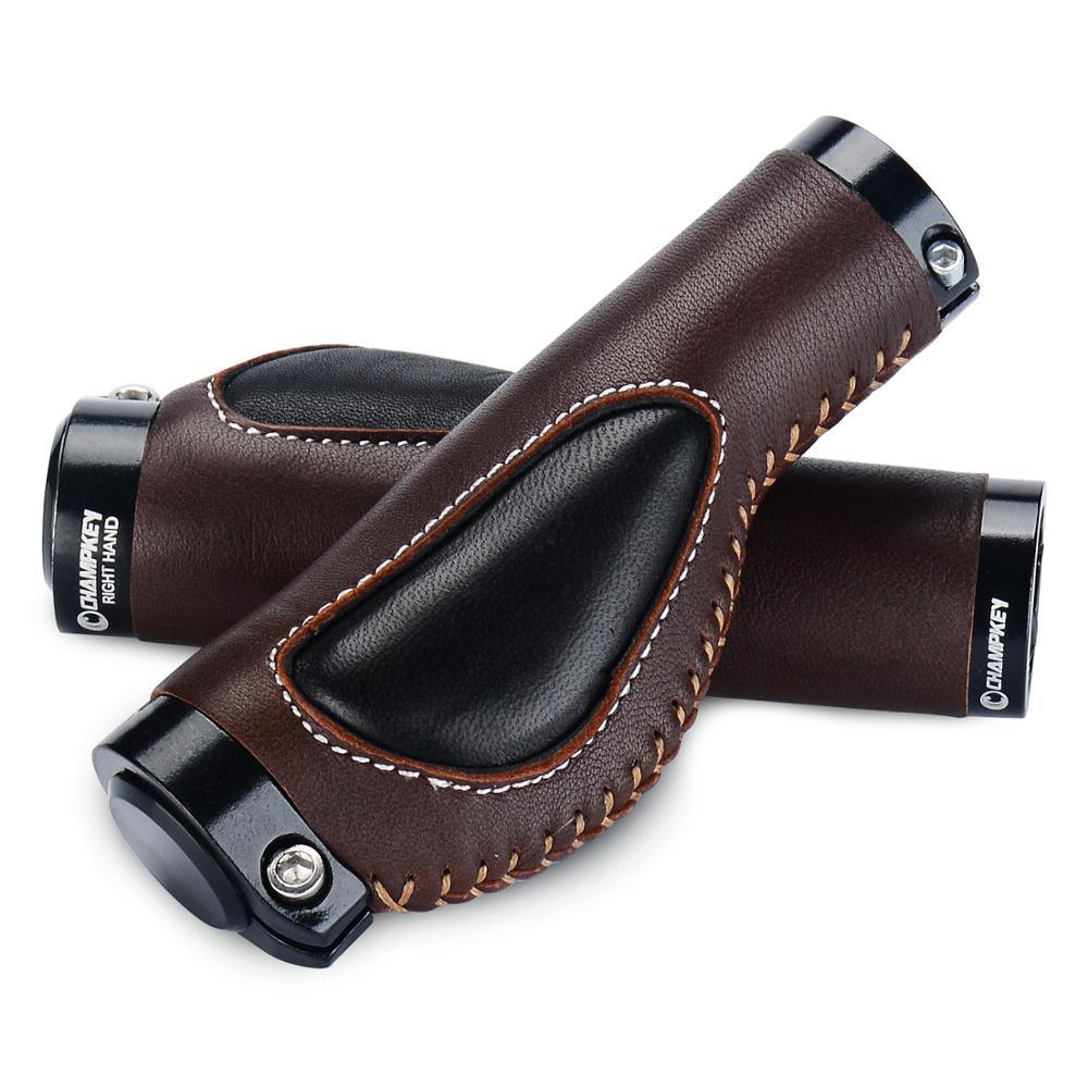 1 Paar Mountain Road Fiets Handvatten Ergonomische Pu Bike Handvat Grips Fietsen Rijden Schokabsorptie Anti-Slip 7 kleur: 06