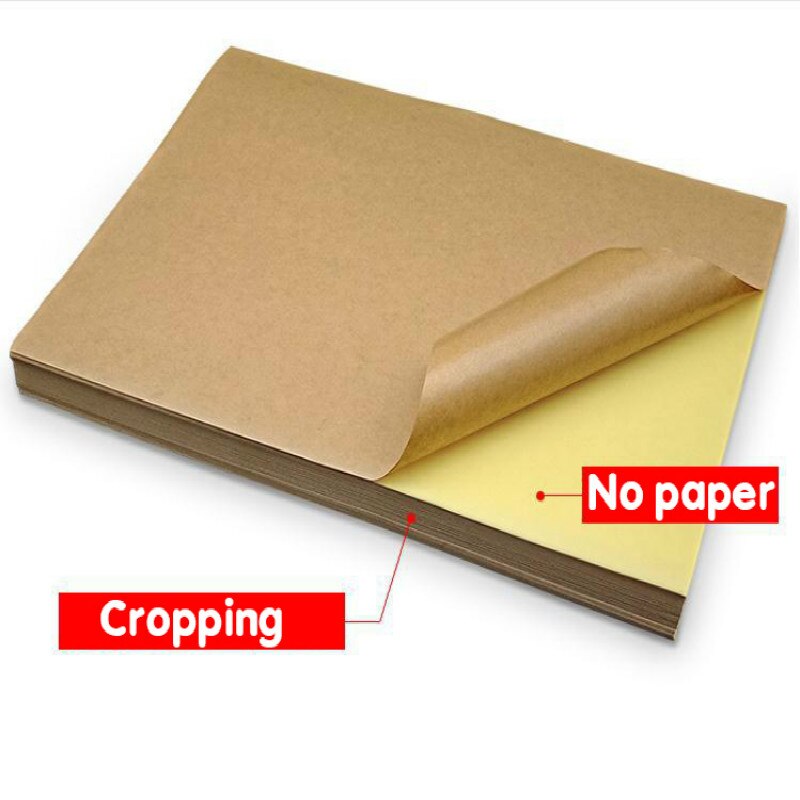 Papel Kraft autoadhesivo para impresora de chorro de tinta, A4 Li Huang, copia de papel sin papel, impresión autoadhesiva, 100 piezas