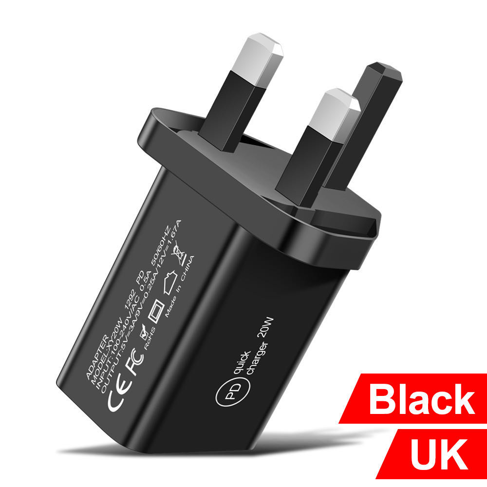 Schnellladegerät 20w pd typ-c netzteil eu/us/uk stecker für iphone 12, 11 pro max, xs, huawei  p40, ipad pro, samsung ladegerät: 5
