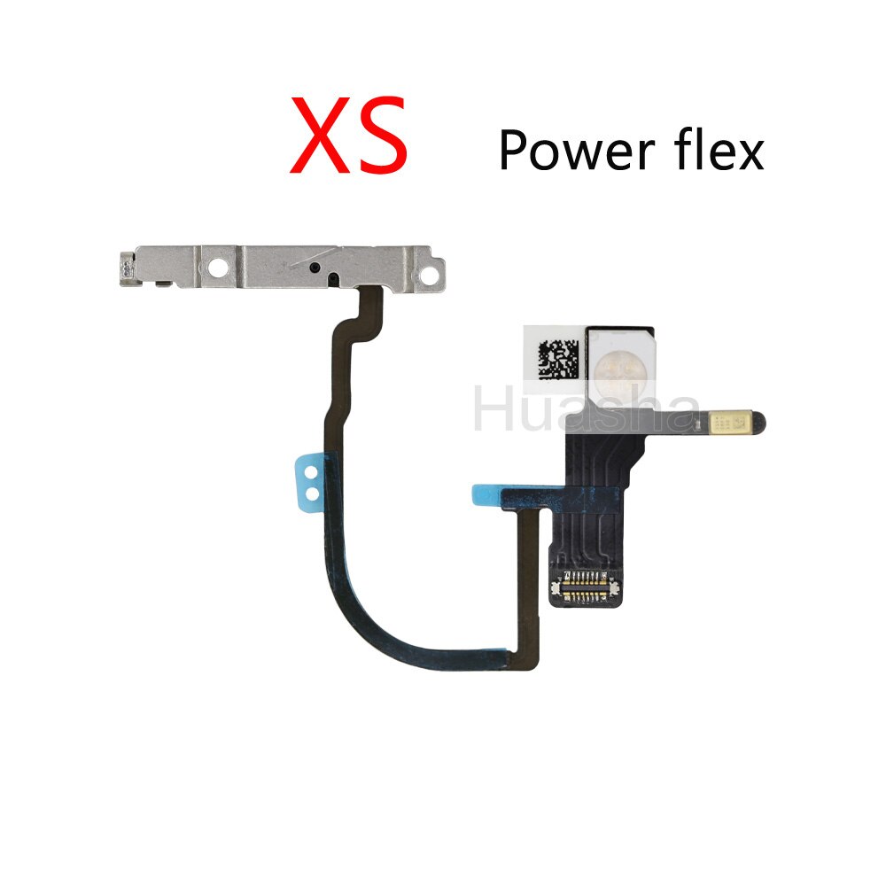 1pcs Für iPhone X Xs Max XR Stumm &amp; Volumen Power Tasten key Schalter Flex Kabel Mobille Telefon Reparatur teile: XS Power flex