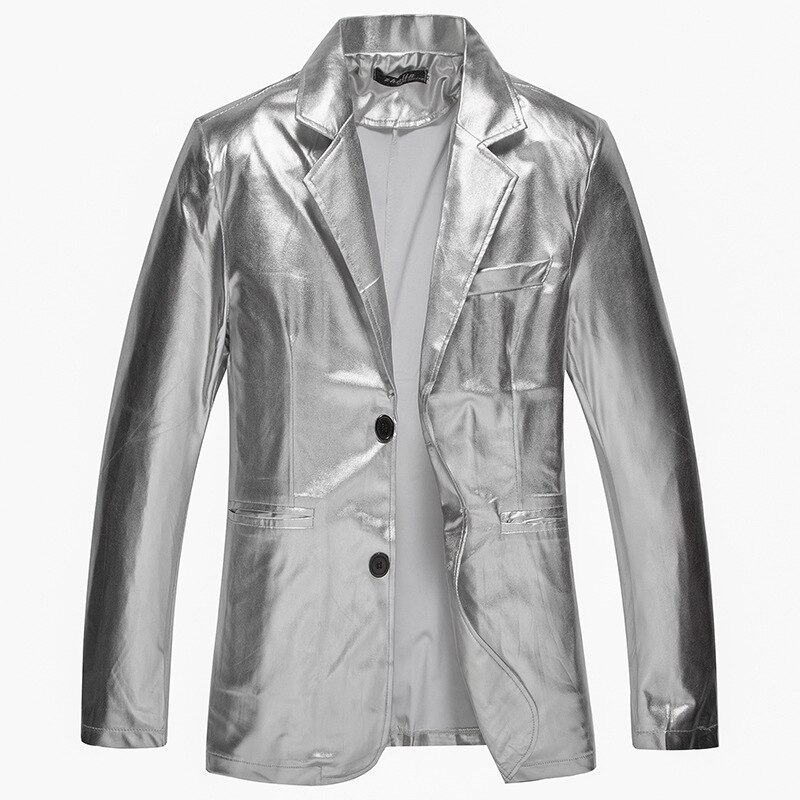 Trajes de para hombre, blazer dorado brillante, traje ajustado para club nocturno, esmoquin para anfitrión de escenario, ropa para cantante