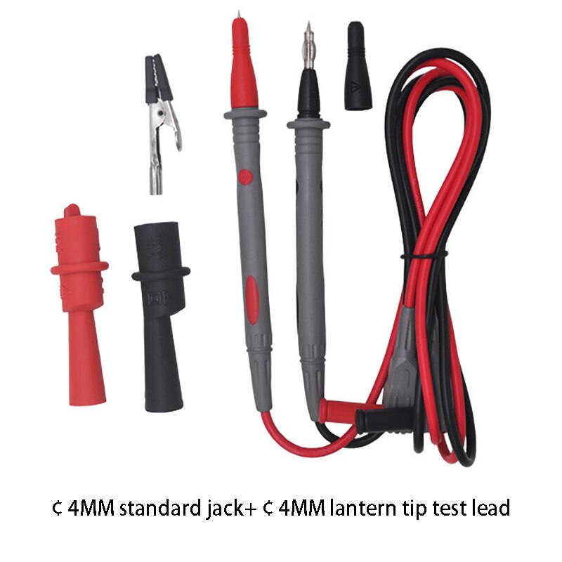 QHTITEC Electrical Multimeter Test Leads Set lantern Tip Test Lead Replaceable Multimeter Probe Test Wire Kit Alligator Clip