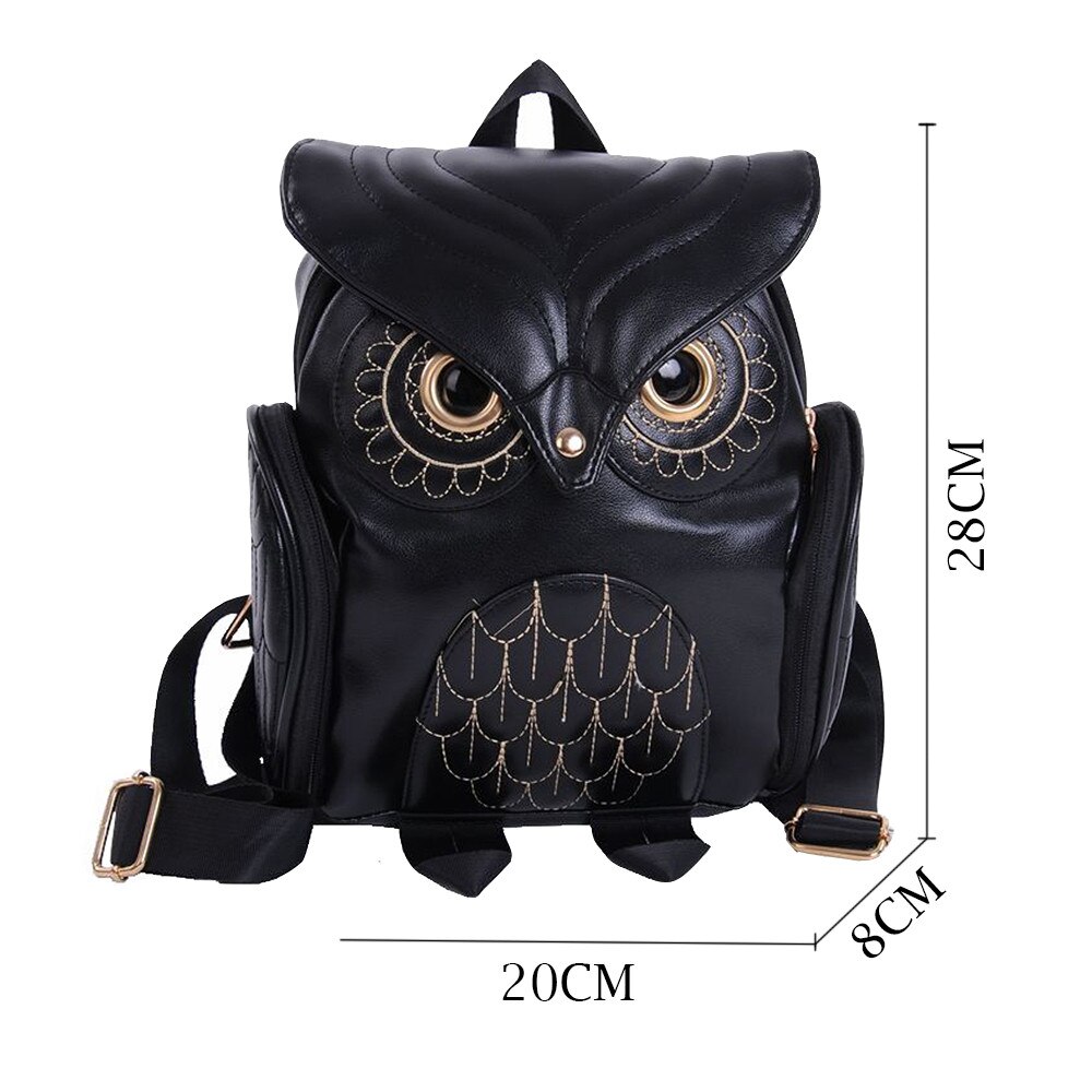 Hibou sac à dos adolescentes sacs d'école mignon dessin animé hibou sac à dos femmes école sac à dos pour femmes en cuir sac Mochila Mujer # T1G