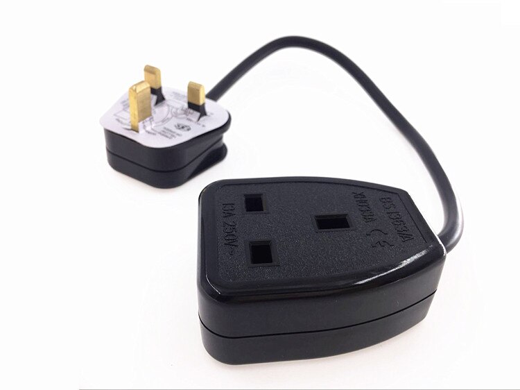 UK verlengsnoer, IEC UK 3Pin Stekker naar UK 3Pin Vrouwelijke Socket Power Adapter Kabel, 13A: 0.3m